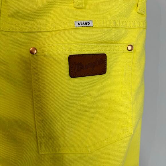 Staud + Wrangler The Loose Jean Mid Ultra Relaxed Fit Yellow Women's 30x32 New - Picture 11 of 14